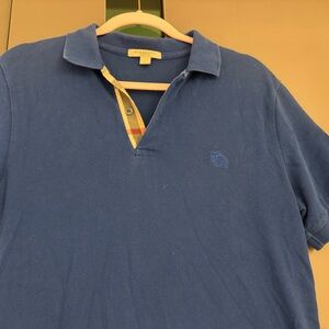 Burberry Navy Polo Shirt for Men